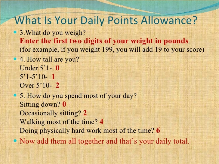 Inquiry #3 Weight Watchers