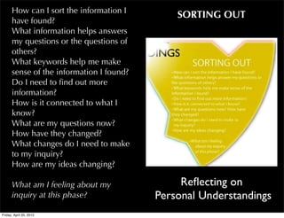 Sorting Out Inquiry Base Layout Inquiry cycle journey | PDF