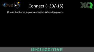 Guess the theme in your respective WhatsApp groups
Connect (+30/-15)
 