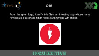 From the given logo, identify this German investing app whose name
reminds us of a certain Indian region synonymous with chillies.
Q15
 