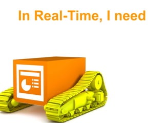 In Real-Time, I need
 