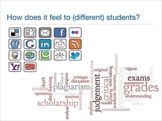 How does it feel to (different) students? 
+ 
 