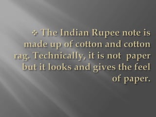 interesting facts about indian rupee