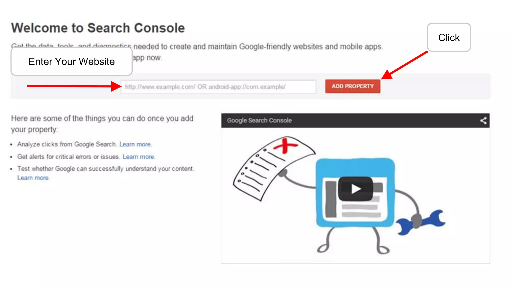 Enter Your Website
Click
 