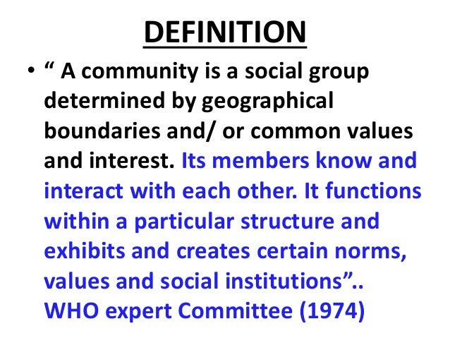 Introduction To Community Health Concepts