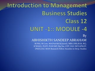 Introduction to management, functions of management, levels of ...
