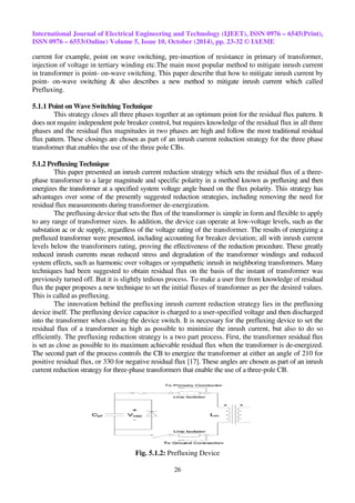 Inrush current reduction in three phase power transformer by using ...