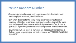 Pseudo Random Number | PPTX