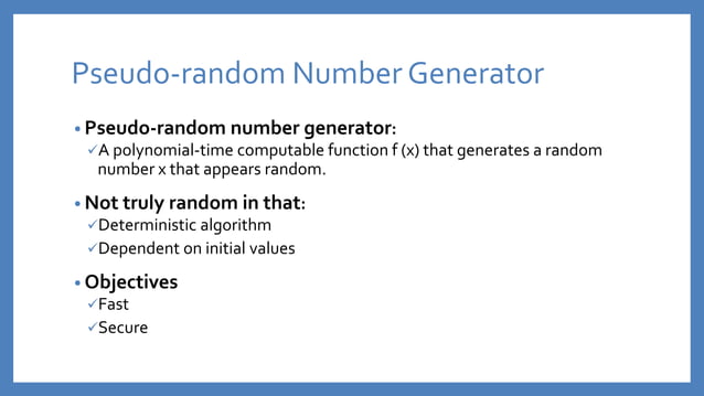 Pseudo Random Number | PPTX