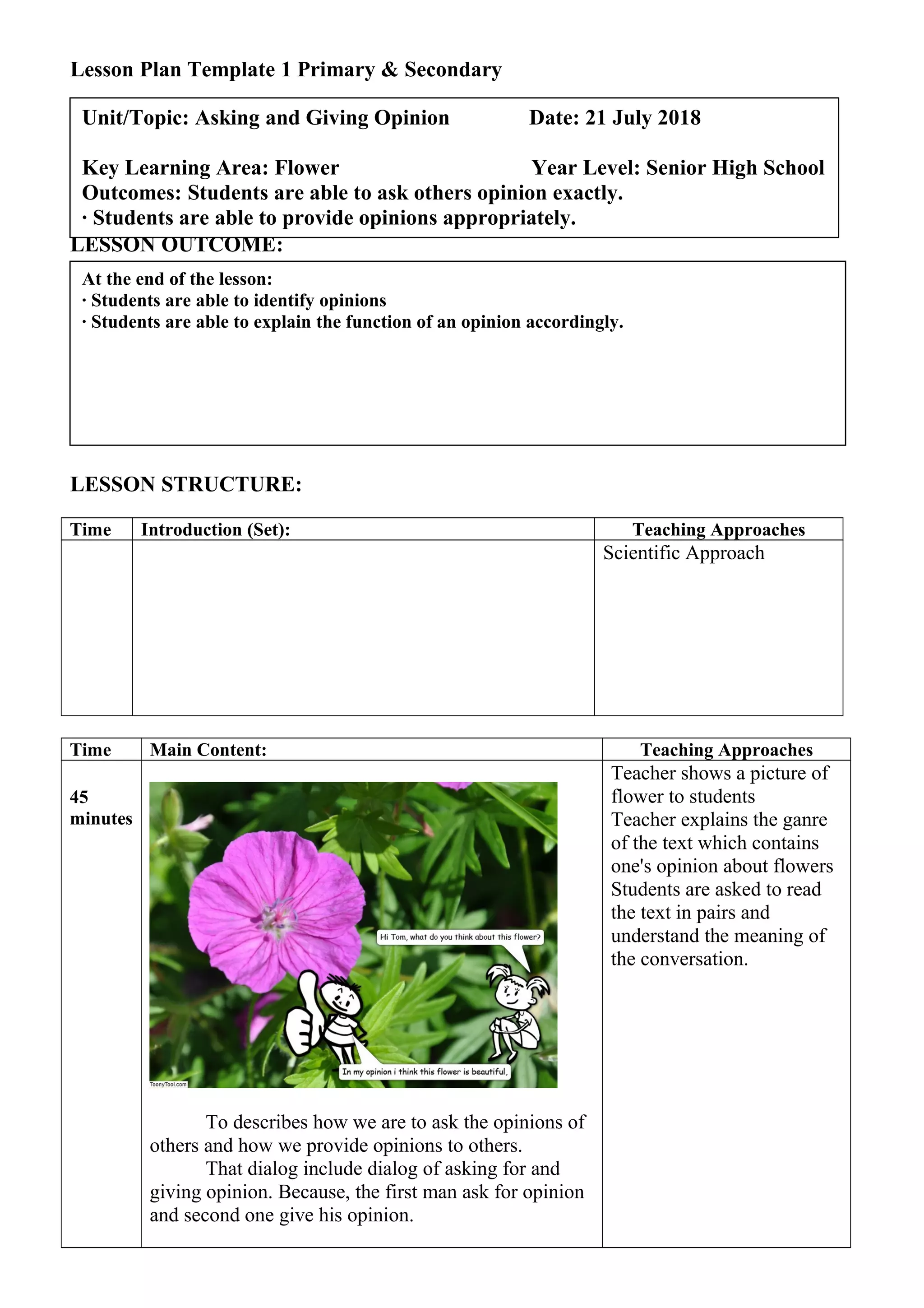 Ins lesson plan template | PDF