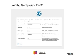 Installer Wordpress – Part 2
 