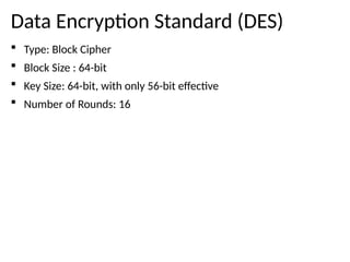 Information and Network Security types of cipher | PPTX