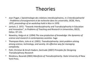 Ins and outs of transdisciplinary research | PPT