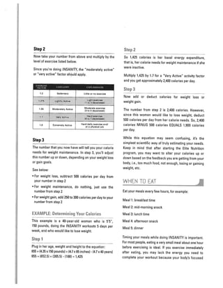Insanity nutrition guide