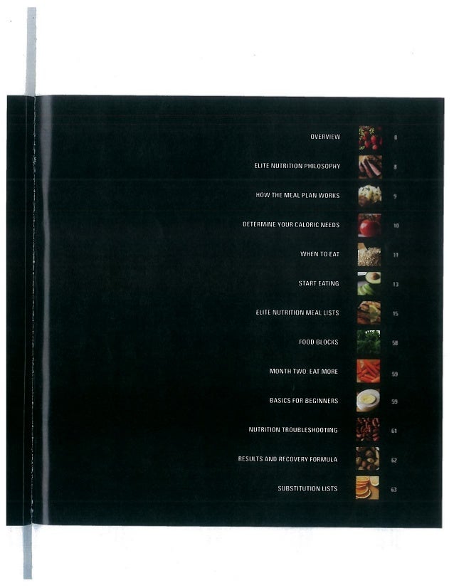 insanity nutrition guide