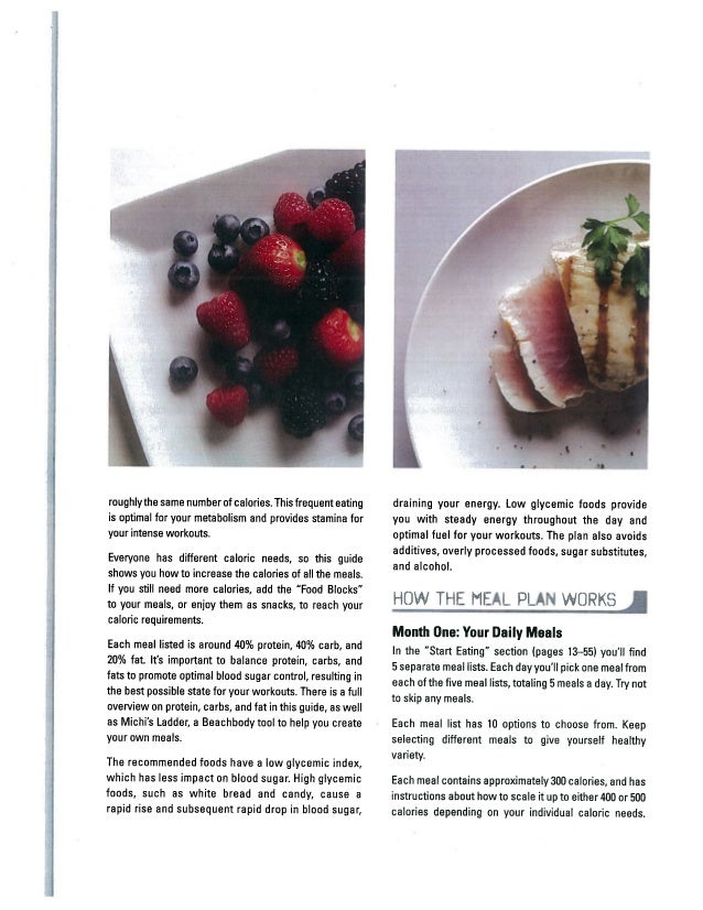 insanity nutrition guide