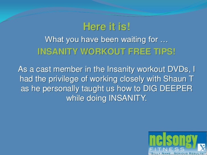 Shaun T Insanity Workout Free