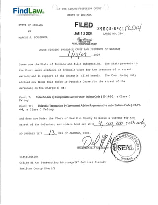 Arrest Warrant for Missing Indiana Pilot Marcus Schrenker | PDF