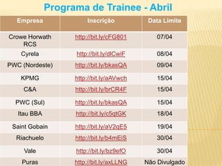 Programa de Trainee - Abril 
