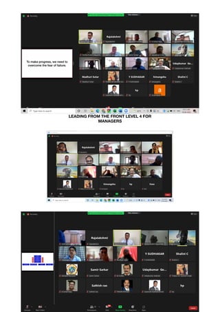 LEADING FROM THE FRONT LEVEL 4 FOR
MANAGERS
 