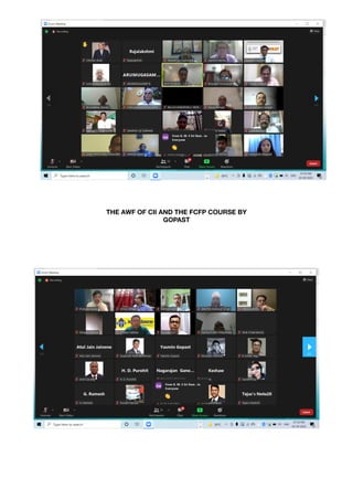 THE AWF OF CII AND THE FCFP COURSE BY
GOPAST
 