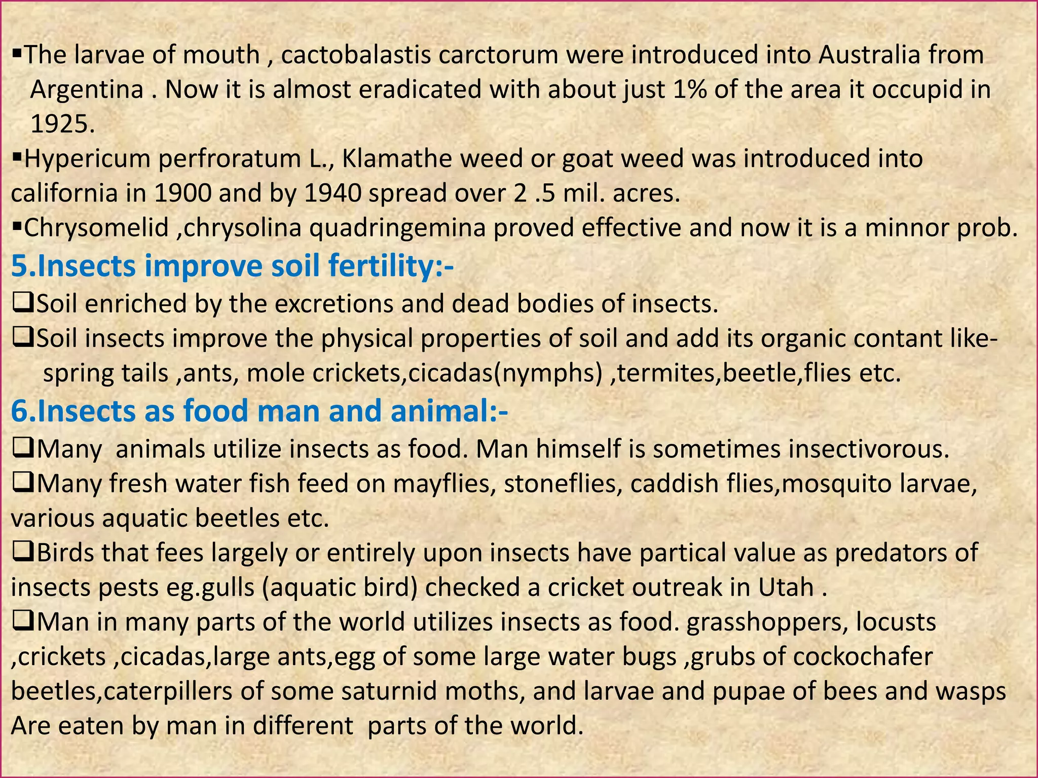 General – Economic classification of insect. | PPTX