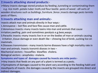 General – Economic classification of insect. | PPTX