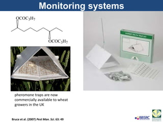 Bruce et al. (2007) Pest Man. Sci. 63: 49
pheromone traps are now
commercially available to wheat
growers in the UK
Monitoring systems
OCOC3H7
OCOC3H7
 