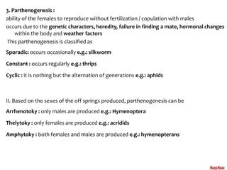 Parthenogenesis Insect Insect-Reproductive-System (Entomology 1) | PDF