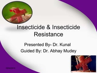 Insecticide & Insecticide
Resistance
Presented By- Dr. Kunal
Guided By: Dr. Abhay Mudey
25/04/2016 1
 