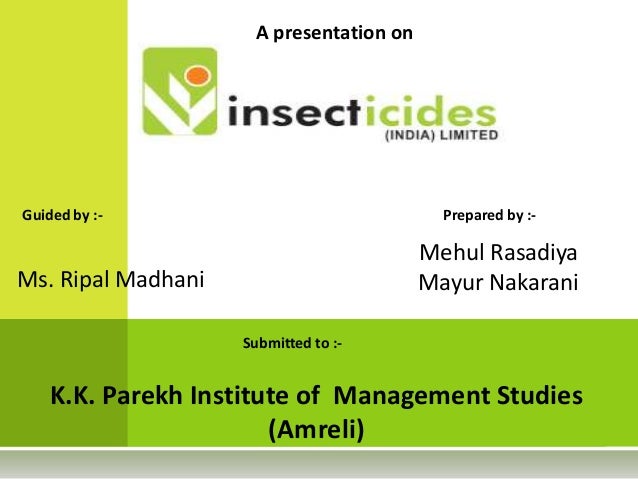 Insecticides india limited.