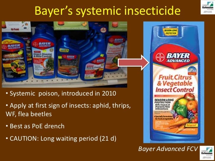 Insecticide usage for backyard vegetable production
