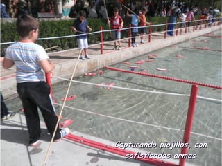 Capturando piojillos, con
  sofisticadas armas
 