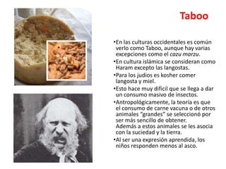Insectos alimentos | PPTX