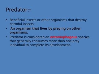 Insect Preditor insect predators, the Natural anomies of insect pests | PPTX