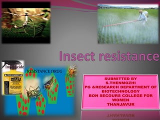 Insecticide
RESISTANCE DRUG
 