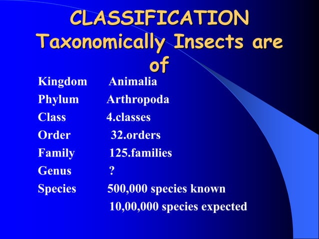Insects study (Entomology) | PPT | Free Download