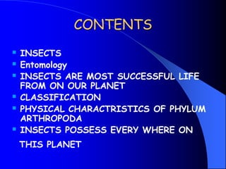 Insects study (Entomology) | PPT