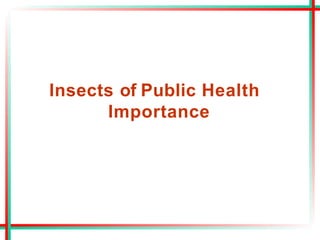 Insects of Public Health
Importance
 