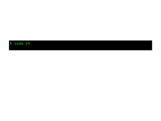 $ sudo sh
 