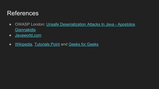 Insecure Java Deserialization | PPTX