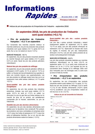 Institut national de la statistique et des études économiques http://www.insee.fr
Direction générale 18 bd A. Pinard 75675...
