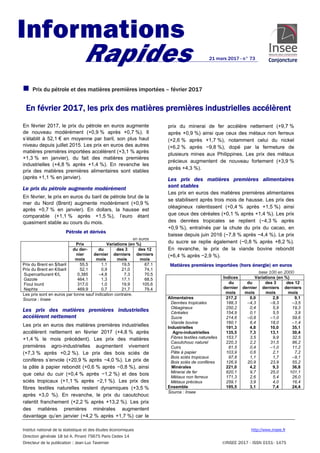 Institut national de la statistique et des études économiques http://www.insee.fr
Direction générale 18 bd A. Pinard 75675...