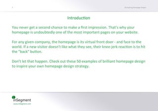 InSegment - 50 Inspiring Homepage Designs