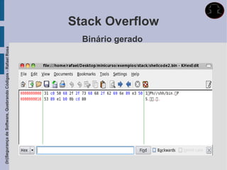 (In)Segurança de Software, Quebrando Códigos - Rafael Rosa




                                                             Binário gerado
                                                                              Stack Overflow
 