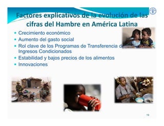 Inseguridad alimentaria y deficiencia nutrientes en América Latina y el Caribe: posición y estrategias de la FAO