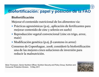 Inseguridad alimentaria y deficiencia nutrientes en América Latina y el Caribe: posición y estrategias de la FAO