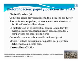Inseguridad alimentaria y deficiencia nutrientes en América Latina y el Caribe: posición y estrategias de la FAO