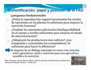 Inseguridad alimentaria y deficiencia nutrientes en América Latina y el Caribe: posición y estrategias de la FAO