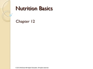 Health and Wellness Chapter 12